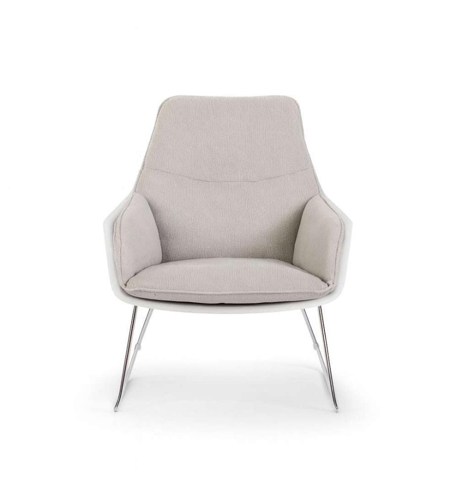 Grace 2er-Set Sessel aus Polypropylen 74x85x86 cm - Hellgrau