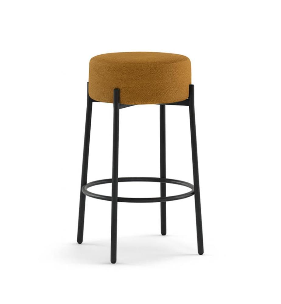 2er-Set Syd Stoffhocker 41x41x67 cm - Ocker und Schwarz