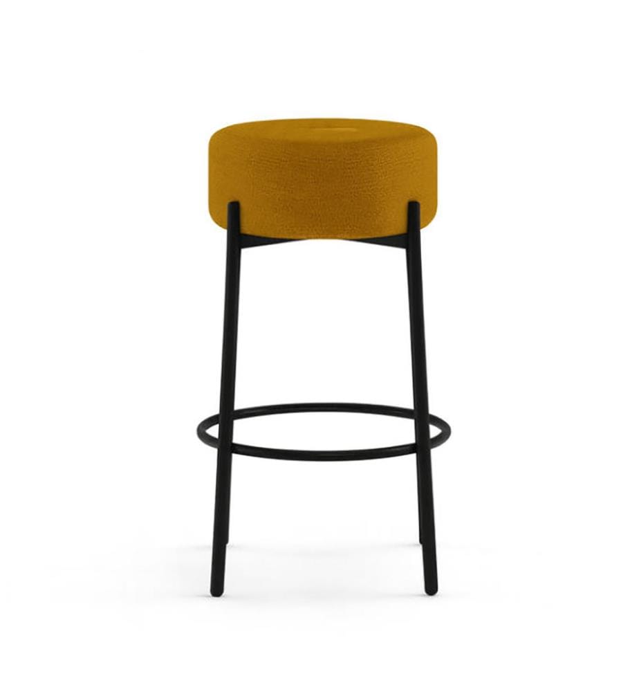 2er-Set Syd Stoffhocker 41x41x67 cm - Ocker und Schwarz