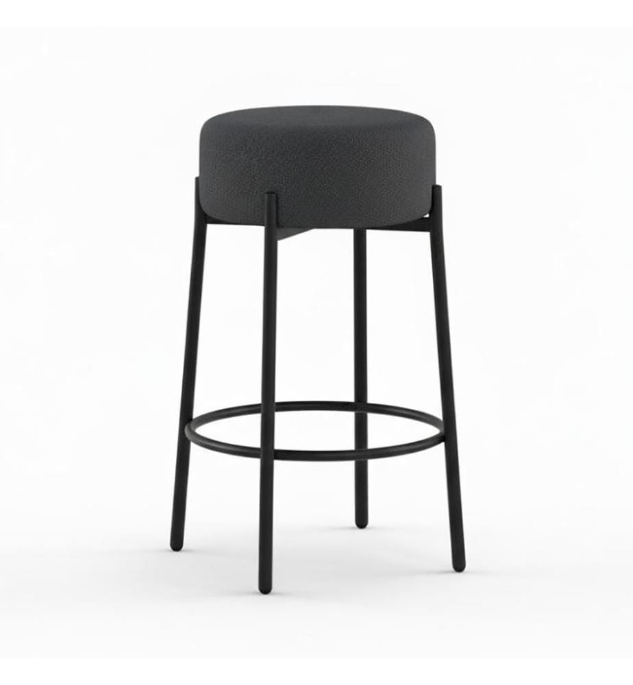 2er-Set Syd Stoffhocker 41x41x67 cm - Dunkelgrau und Schwarz