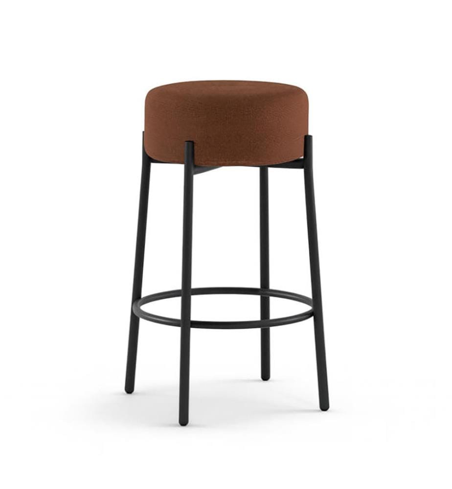 2er-Set Syd Stoffhocker 41x41x67 cm - Rost und Schwarz