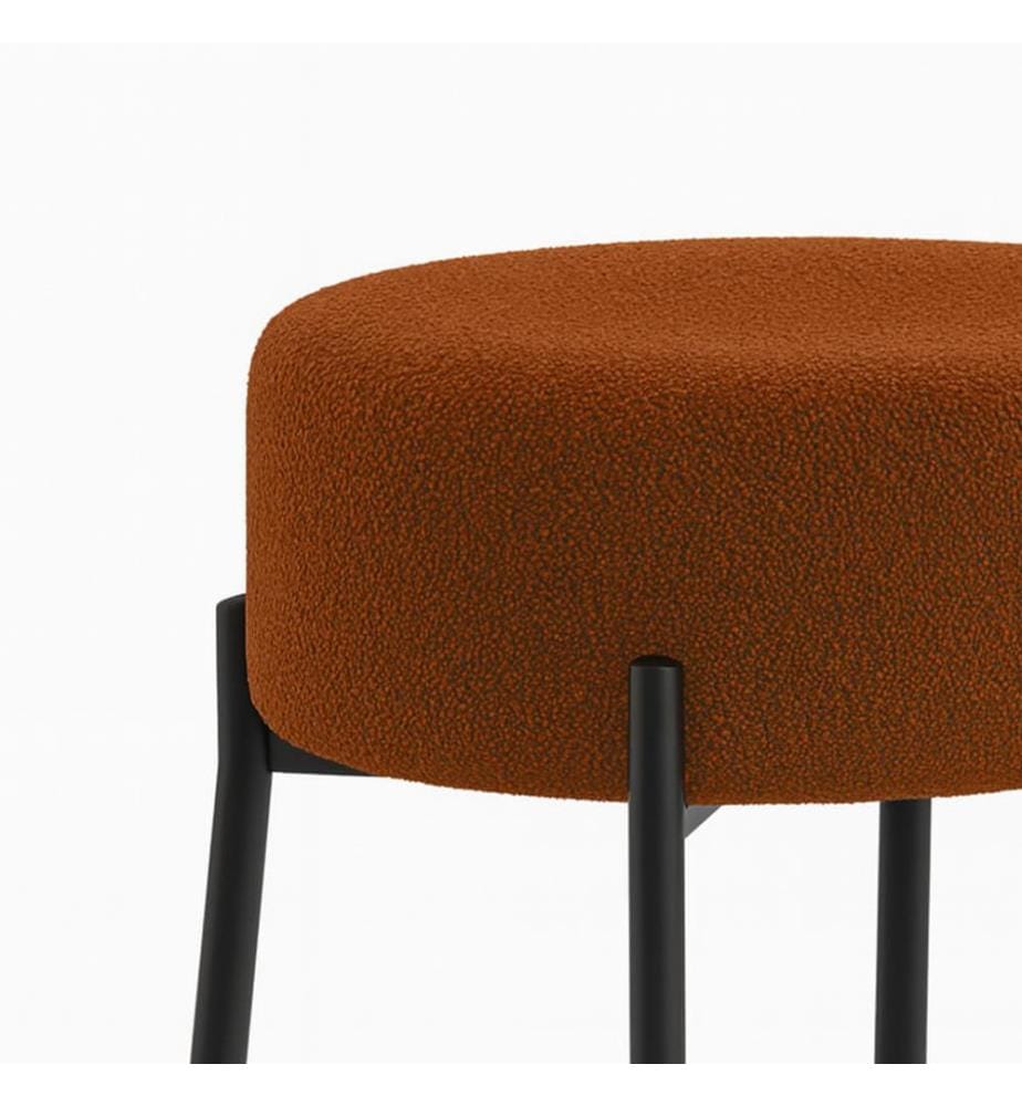 2er-Set Syd Stoffhocker 41x41x67 cm - Rost und Schwarz