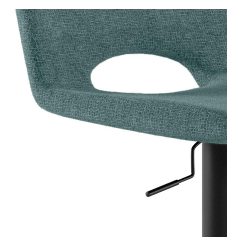 2er-Set Alex Stoffhocker 52x45x89/104 cm - Aquamarin und Schwarz