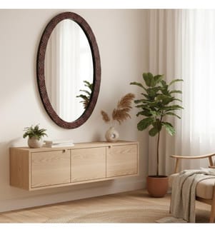 Specchio Holzspiegel 120x80x5 cm - Dunkelbraun