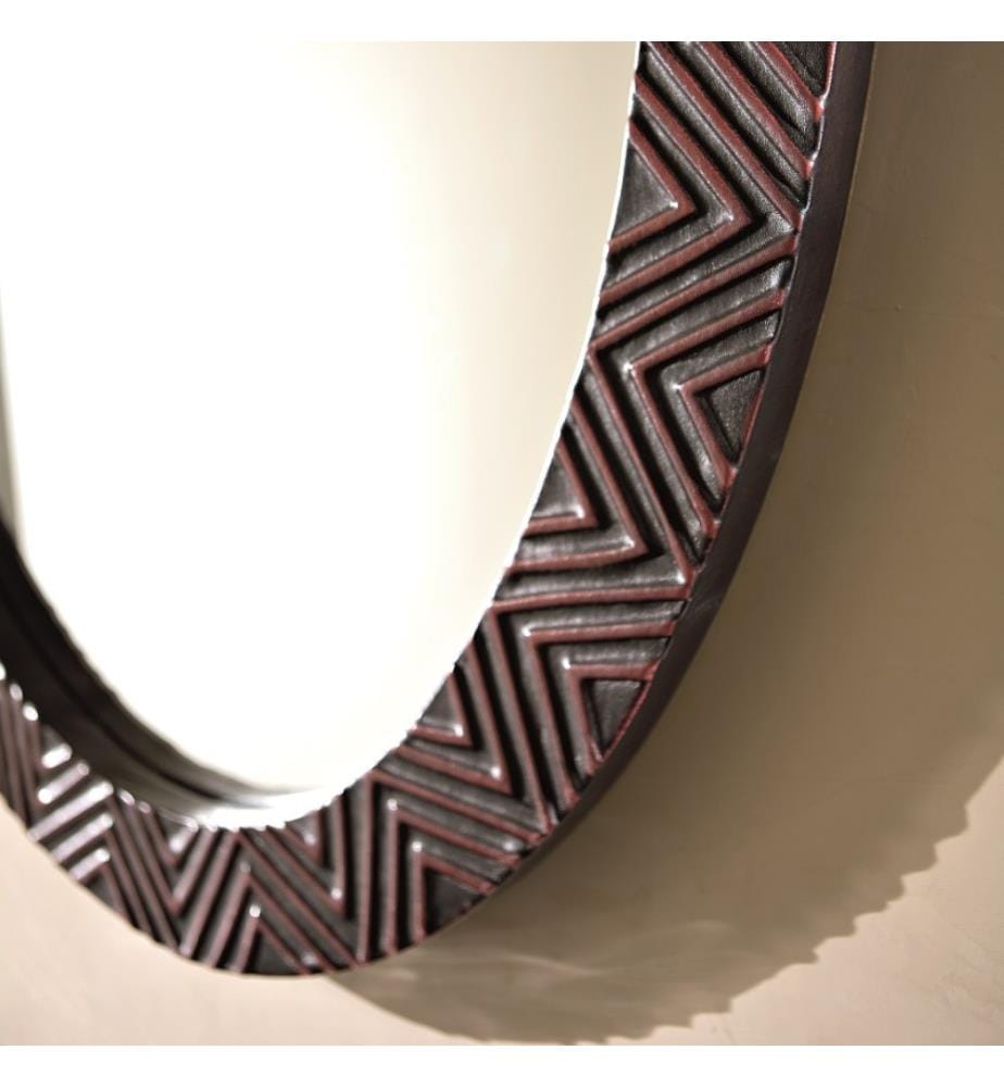 Specchio Holzspiegel 120x80x5 cm - Dunkelbraun