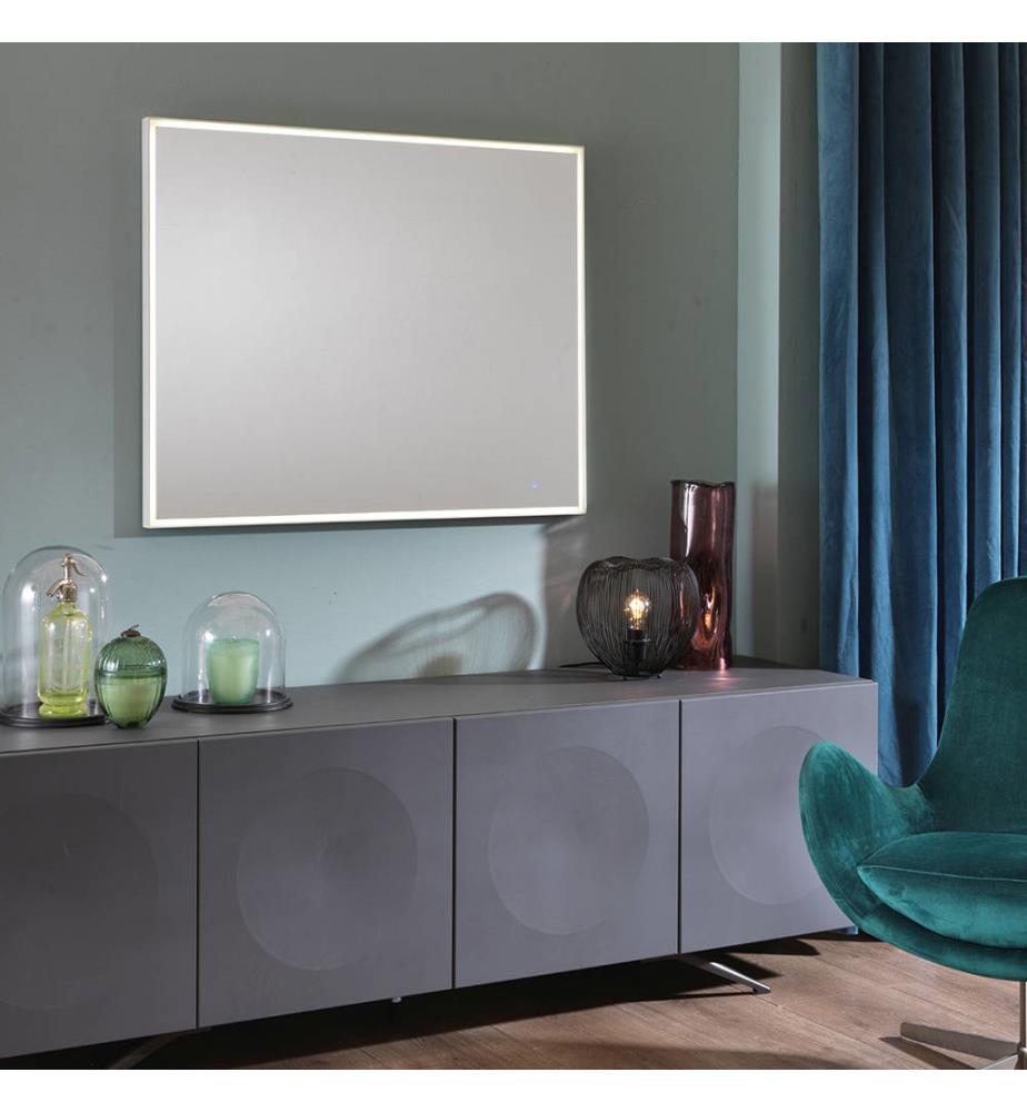 Lumen Wandspiegel mit Led-Licht 100x80 cm - Weiss