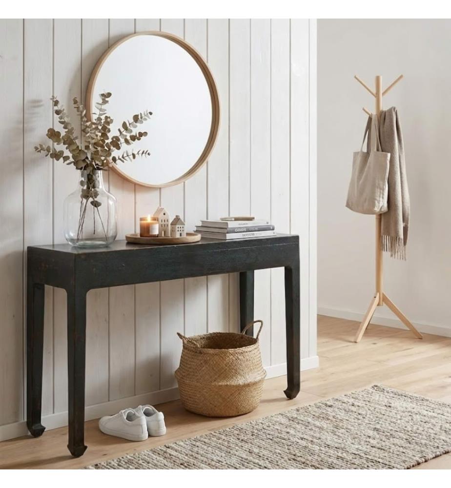 Consolle Wandkonsolentisch aus Holz 120x40x84 cm - Schwarz