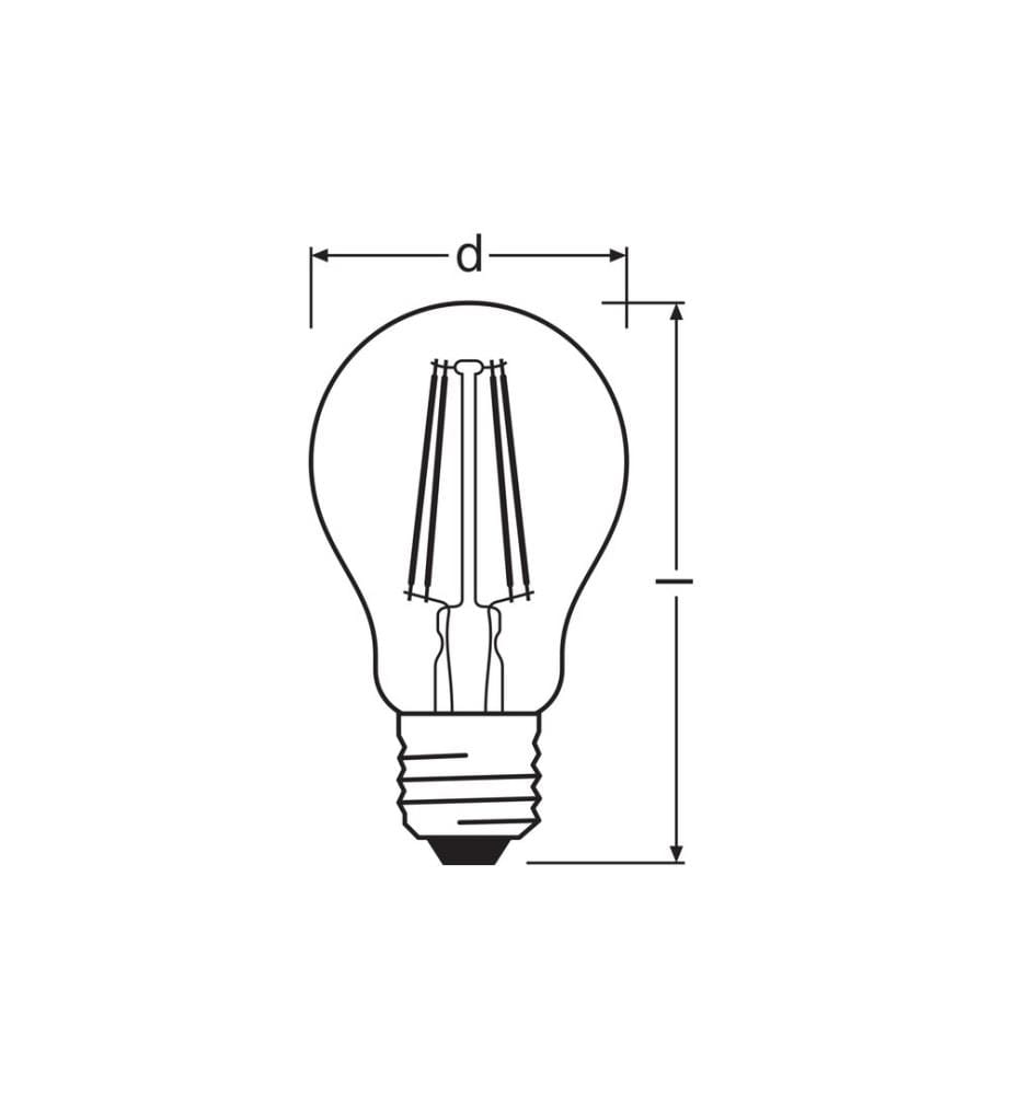 OSRAM - Lampe Base Filament 7W, E27 Blanc chaud (WW)