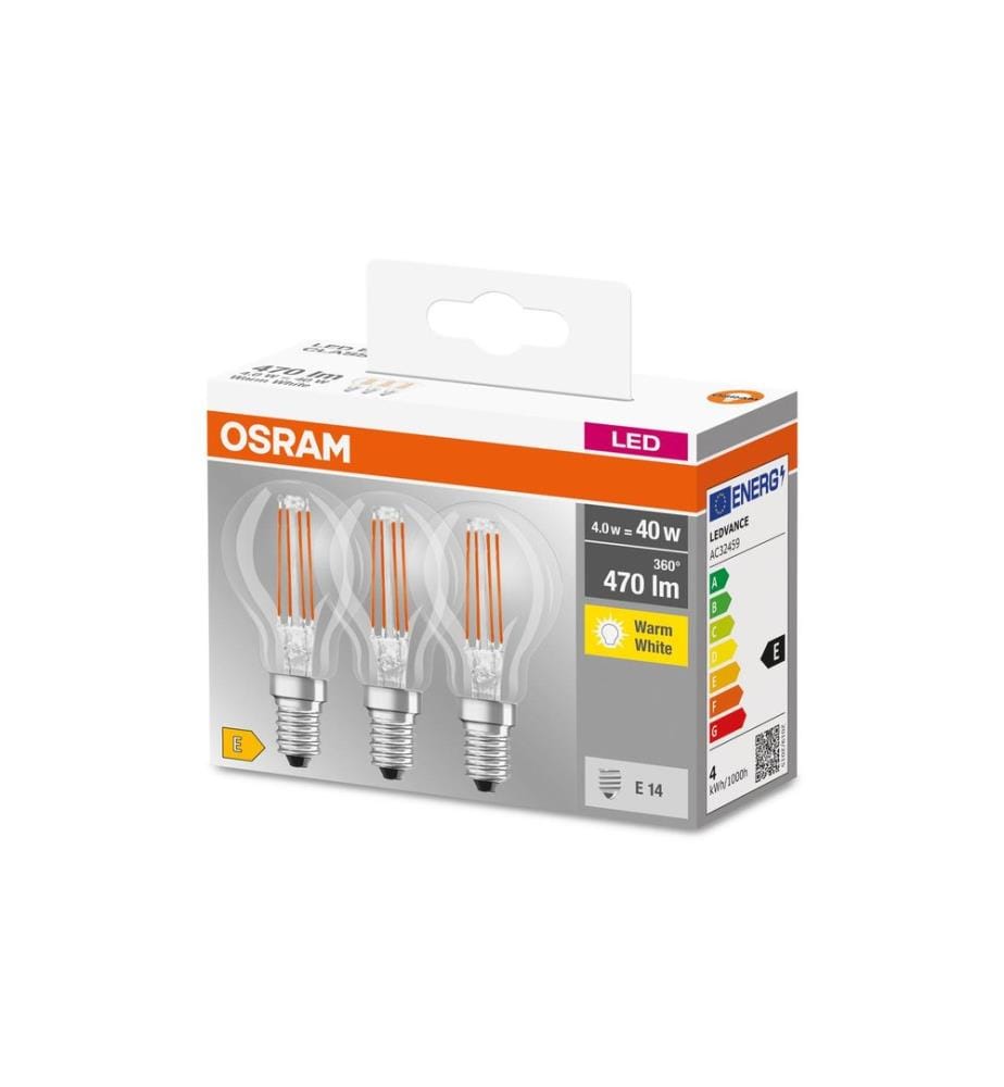 OSRAM - Lampe Base Filament 4W, E14 Blanc chaud (WW)