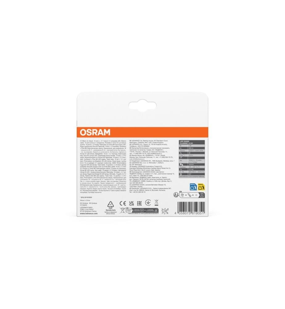 OSRAM - Lampe Base Retro, 6.5W, E27, Blanc chaud (WW)