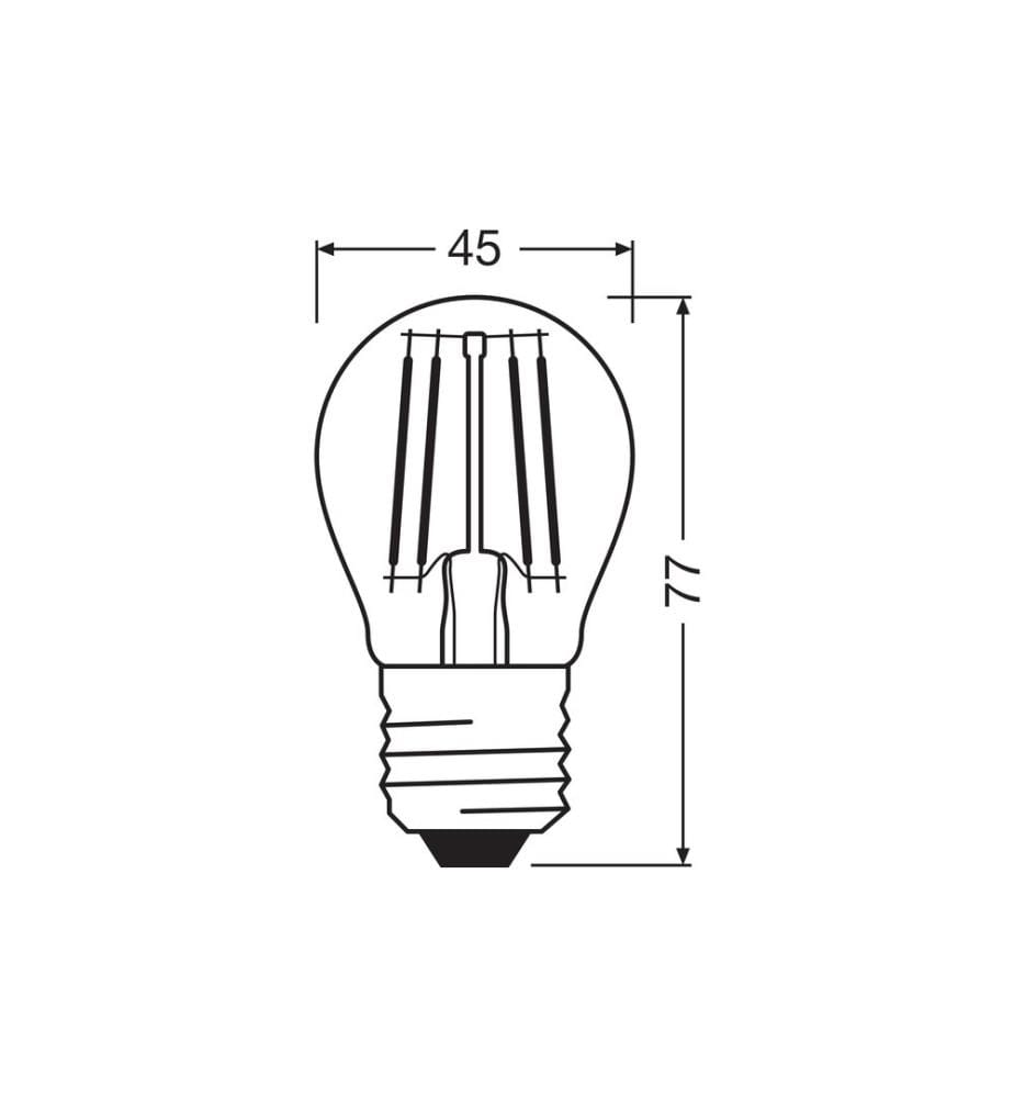 OSRAM - Lampe Star Filament, 6W, E27 Blanc chaud (WW)