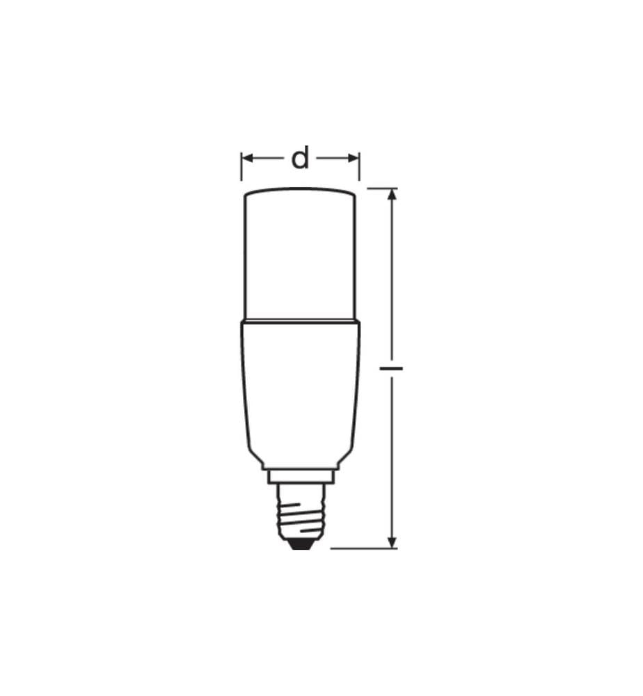 OSRAM - Lampe Star CL Stick, 10W, E14 Blanc chaud (WW)
