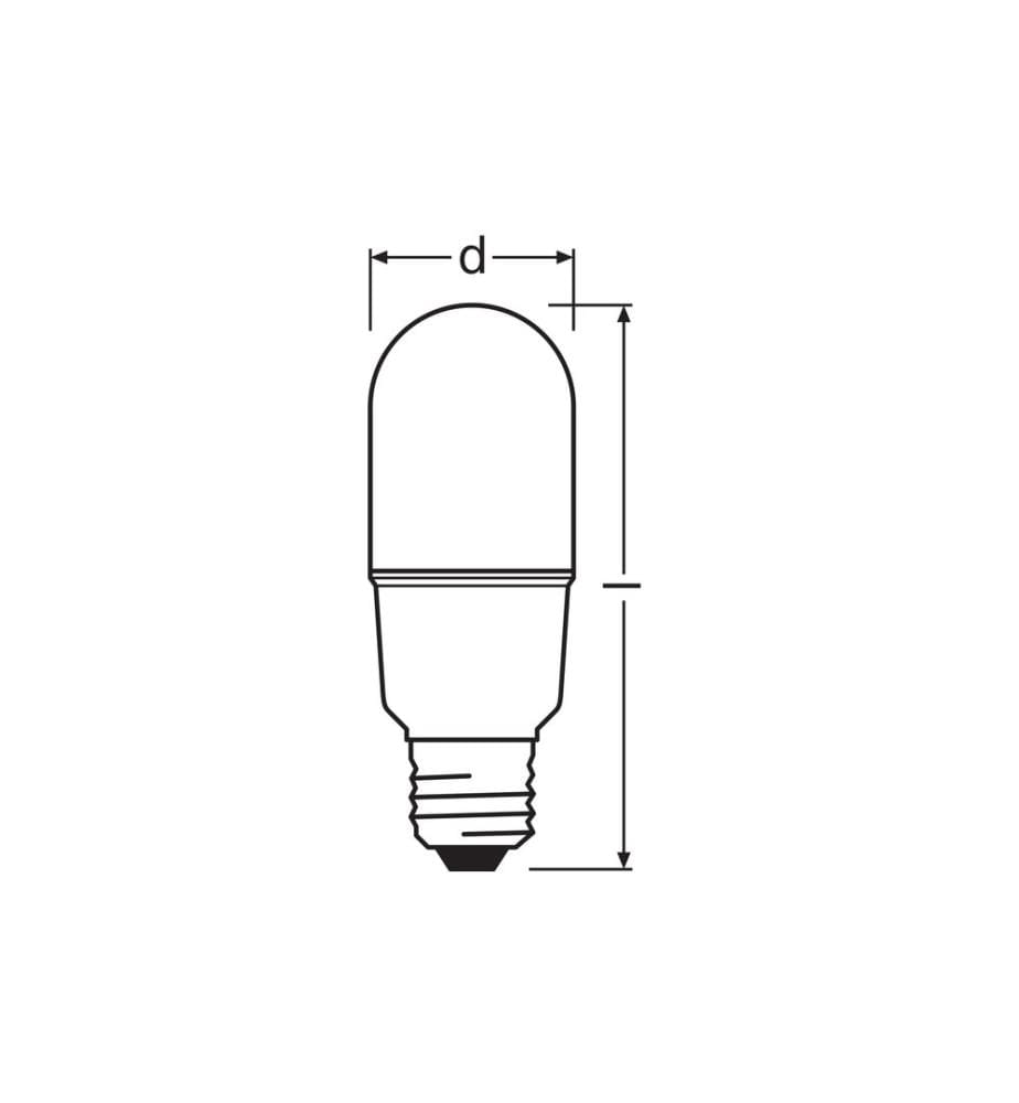 OSRAM - Lampe Star CL Stick, 8W, E27 Warmweiss (WW)