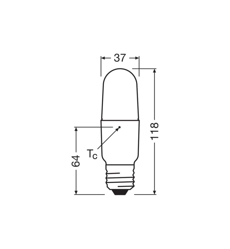 OSRAM - Lampe Star CL Stick, 8W, E27 Warmweiss (WW)