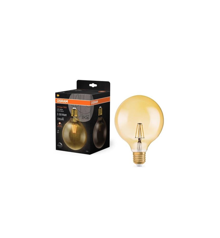 OSRAM - Lampe Vintage 1906 Globe, 7W, E27 Blanc chaud (WW)