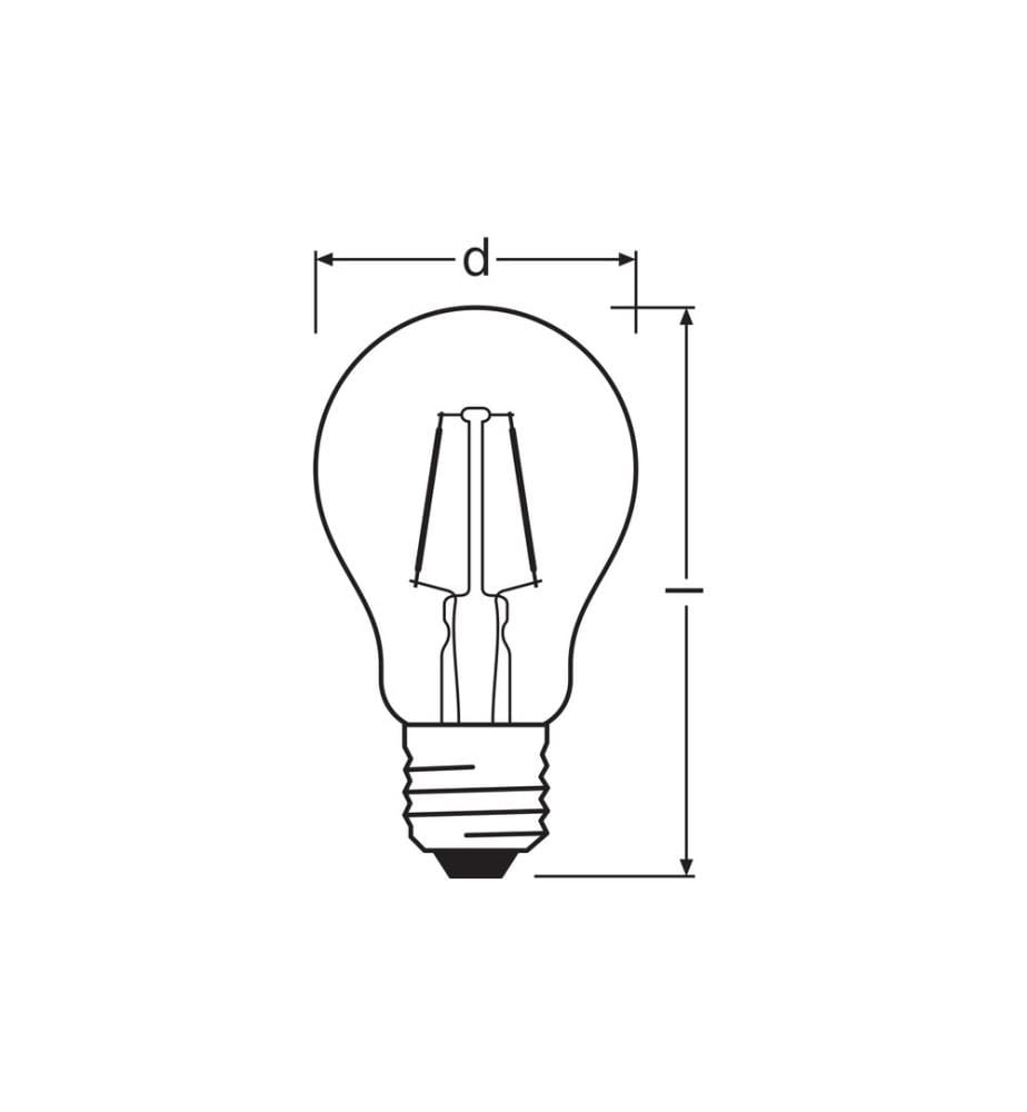 OSRAM - Lampe Star Décor Gelb, 2.5W, E27 Warmweiss (WW)
