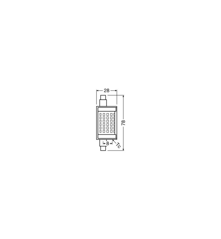 OSRAM - Lampe Star Line 78, 11.5W, R7 s Blanc chaud (WW)