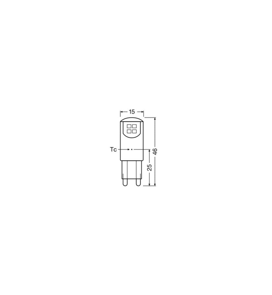 OSRAM - Lampe Base Pin 20, 1.9W, G9, Warmweiss (WW)