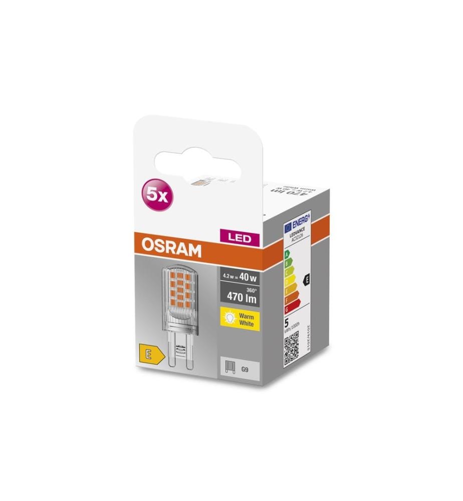 OSRAM - Lampe Base Pin 40, 4.2W, G9, Warmweiss (WW)