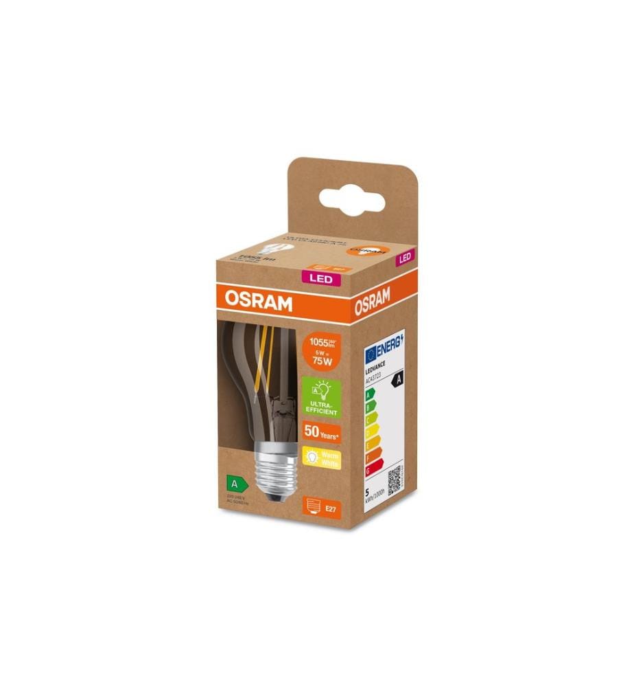 OSRAM - Lampe Clas A 75, 5W, E27, Blanc chaud (WW)
