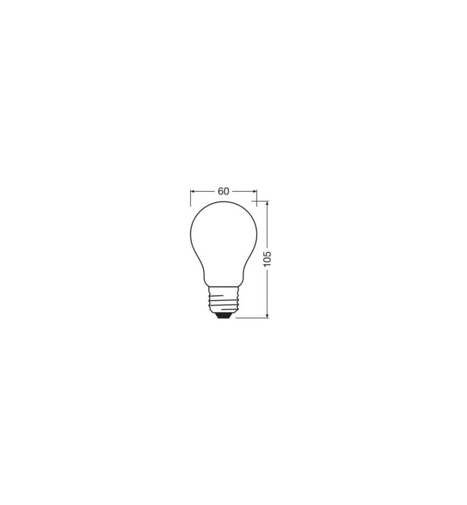 OSRAM - Lampe Clas A 60, 4W, E27, Blanc chaud (WW)