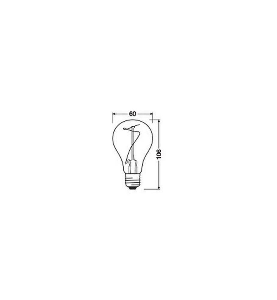 OSRAM - Lampe Vintage 1906 Classic A 10, 3.4W, E27, Blanc chaud (WW)