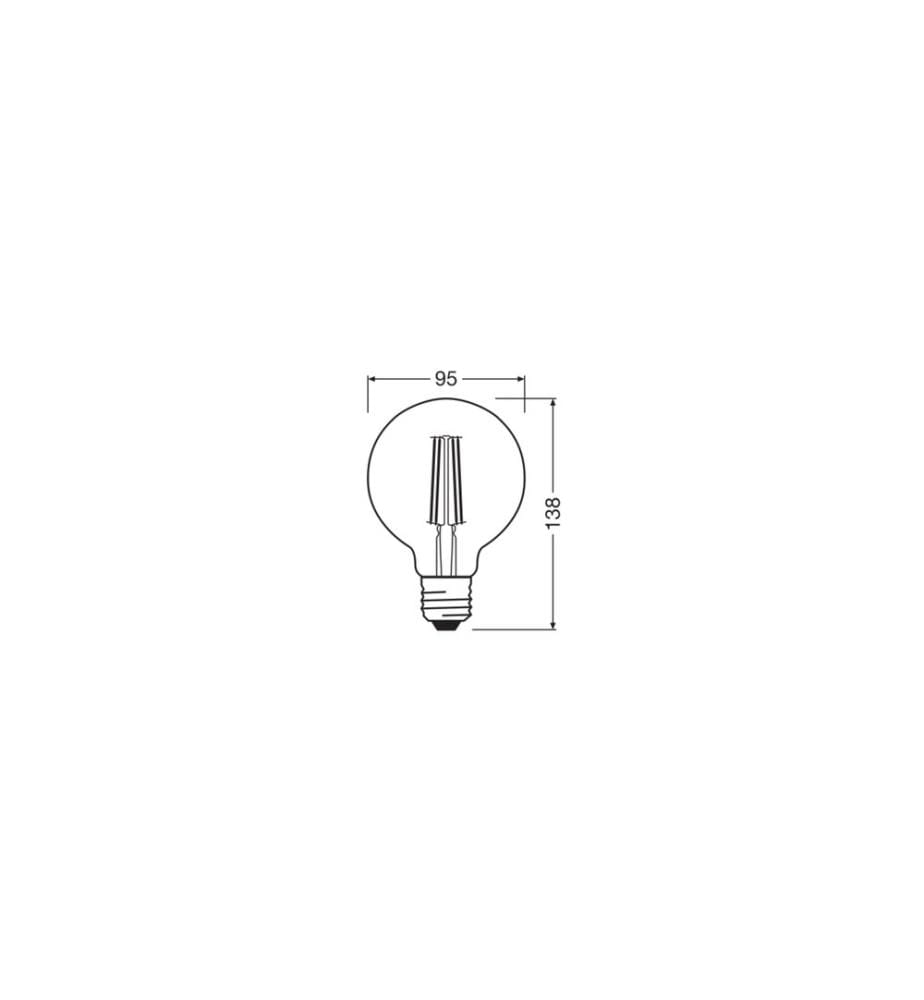 OSRAM - Lampe Vintage 1906 Globe, 6.5W, E27, Warmweiss (WW)