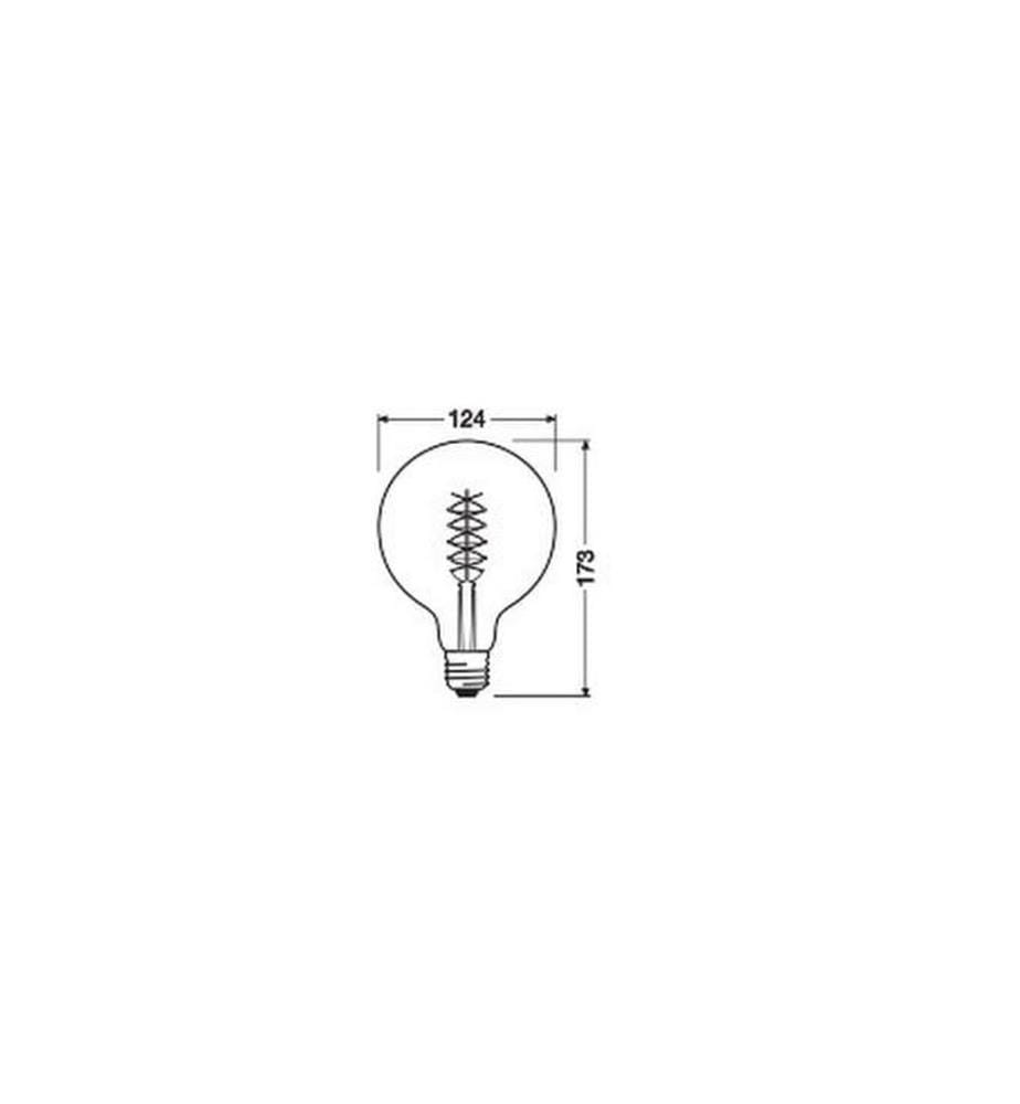 OSRAM - Lampe Vintage 1906 Globe, 7W, E27, Blanc chaud (WW)