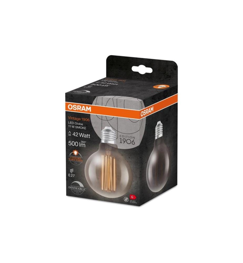 OSRAM - Lampe Vintage 1906 Globe95, 11W, E27, Warmweiss (WW)