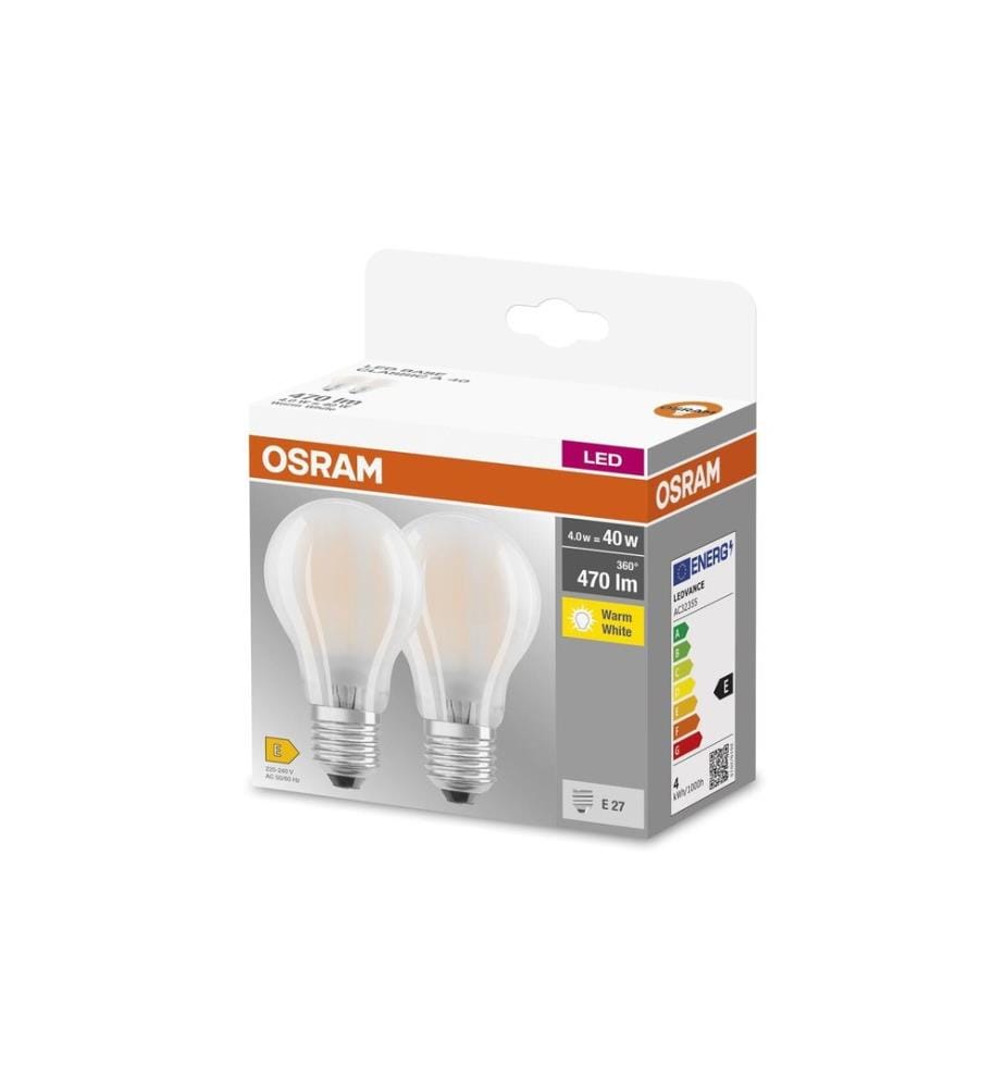 OSRAM - Lampe LED BASE CLASSIC A 4W, E27, Blanc chaud (WW)