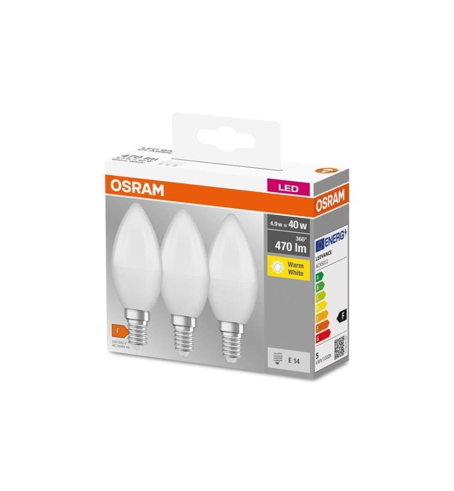 OSRAM - Lampe LED BASE CLASSIC B 5W, E14, Warmweiss (WW)
