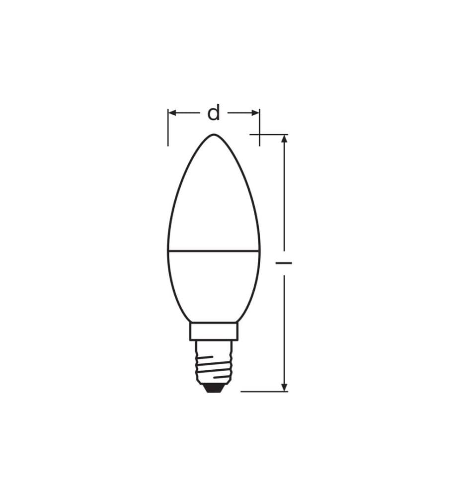 OSRAM - Lampe LED BASE CLASSIC B 5W, E14, Warmweiss (WW)