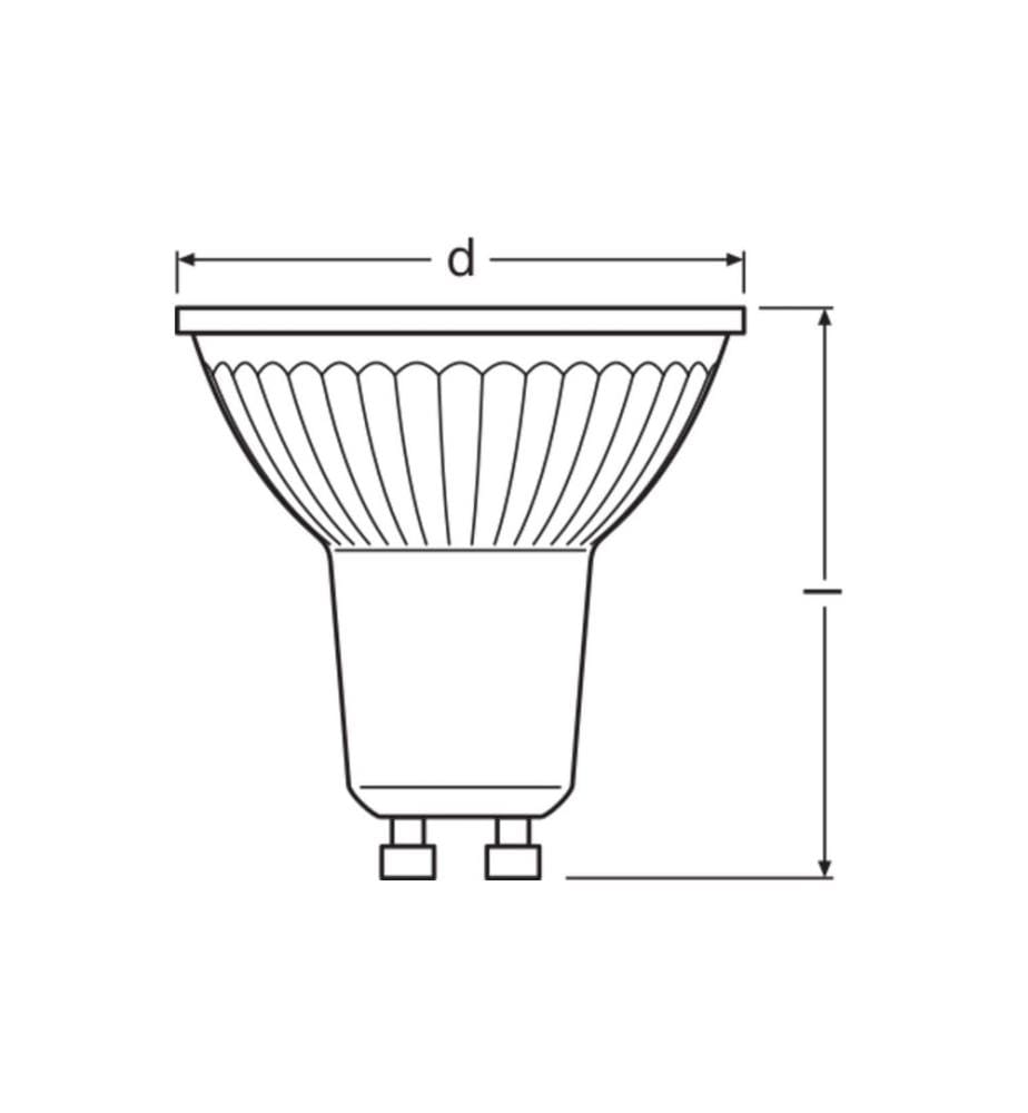 OSRAM - Lampe LED BASE PAR16 4.3W, GU10, Warmweiss (WW)