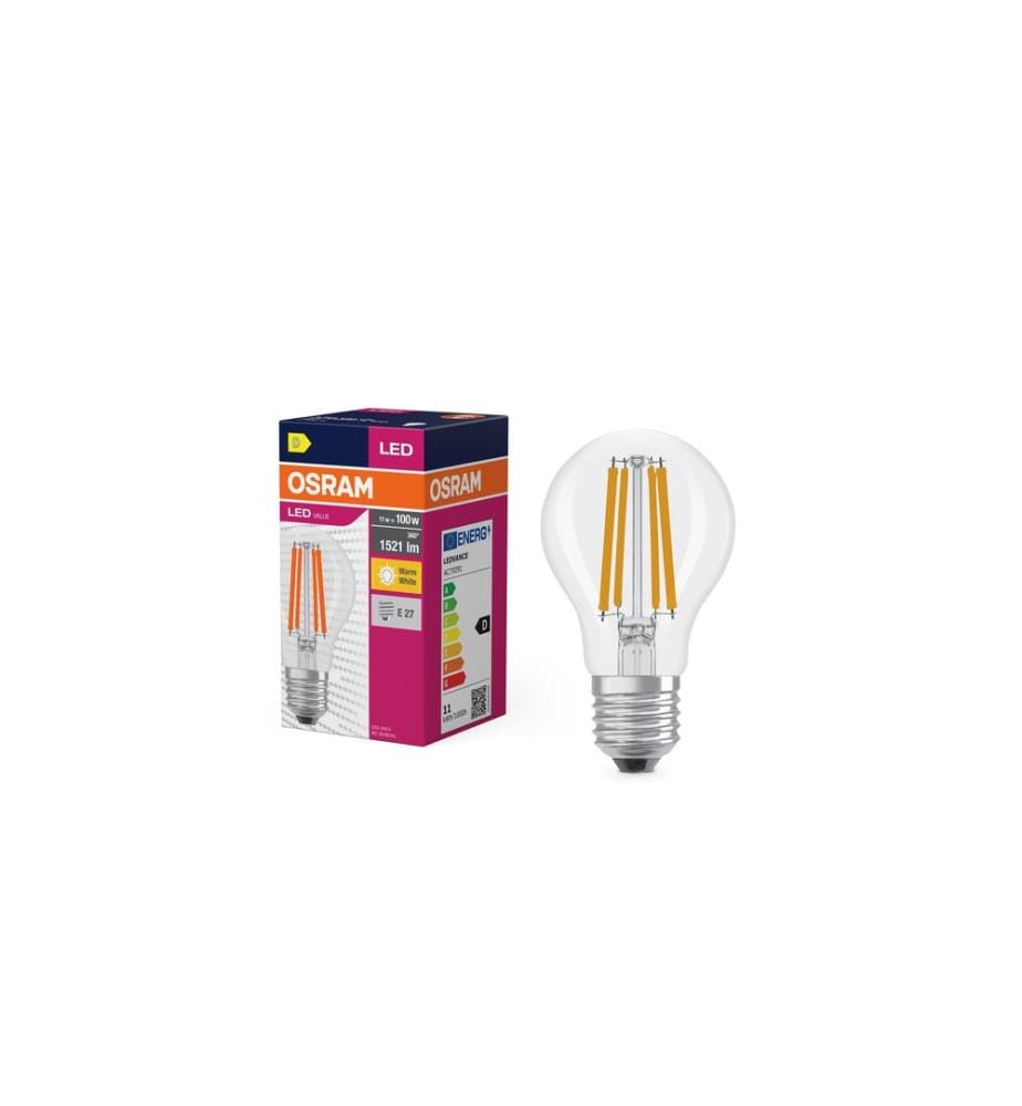 OSRAM - Lampe LED VALUE CLASSIC A 11W, E27, Blanc chaud (WW)