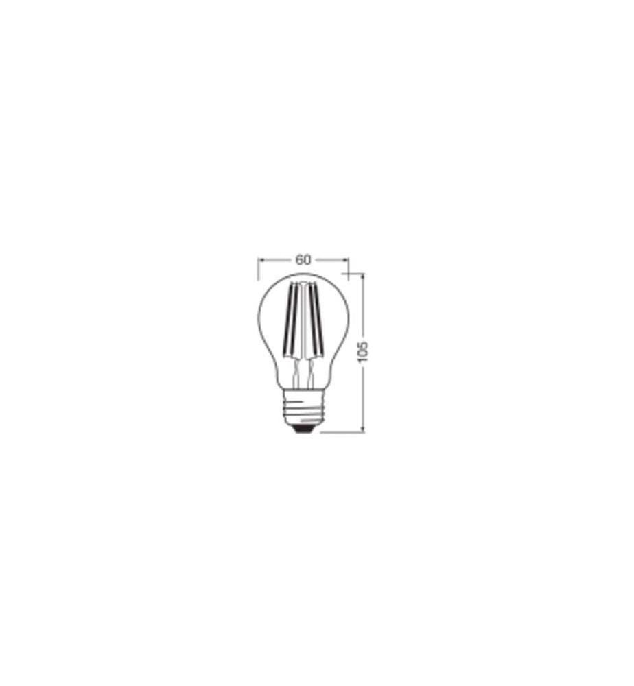 OSRAM - Lampe LED VALUE CLASSIC A 11W, E27, Blanc chaud (WW)
