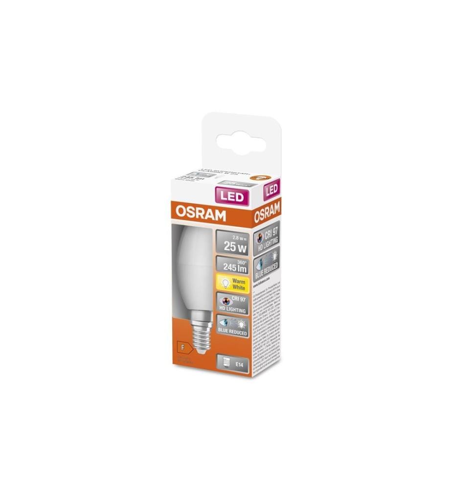 OSRAM - Lampe LED CLASSIC LAMPES FROSTED 2.8W, E14, Blanc chaud (WW)