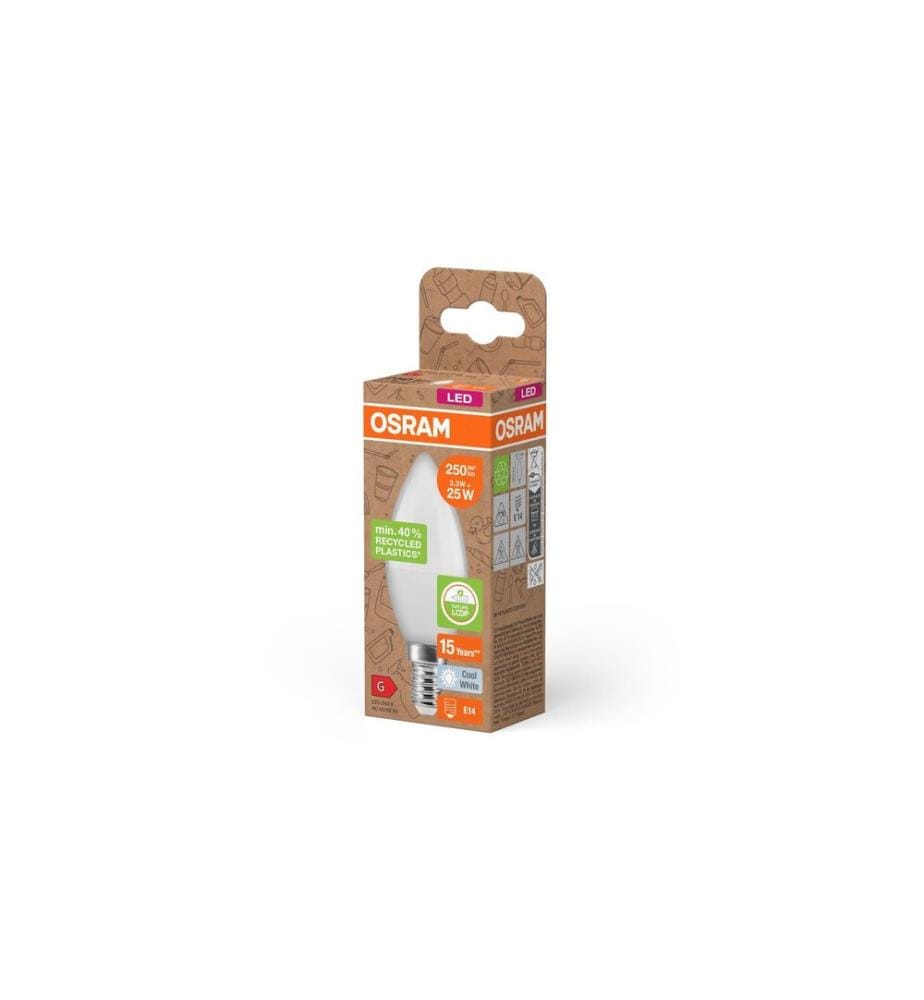 OSRAM - AMPOULES LED PCR AVEC CLASSIC B 3.3W, E14, Blanc neutre (NW)