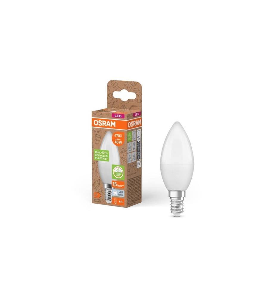 OSRAM - AMPOULES LED PCR AVEC CLASSIC B 4.9W, E14, Blanc neutre (NW)