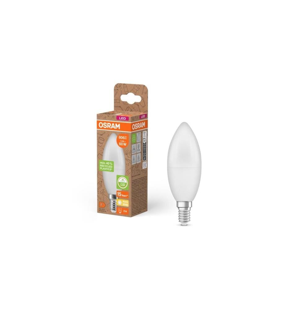OSRAM - LED PCR LAMPS WITH CLASSIC B 7.5W, E14, Warmweiss (WW)