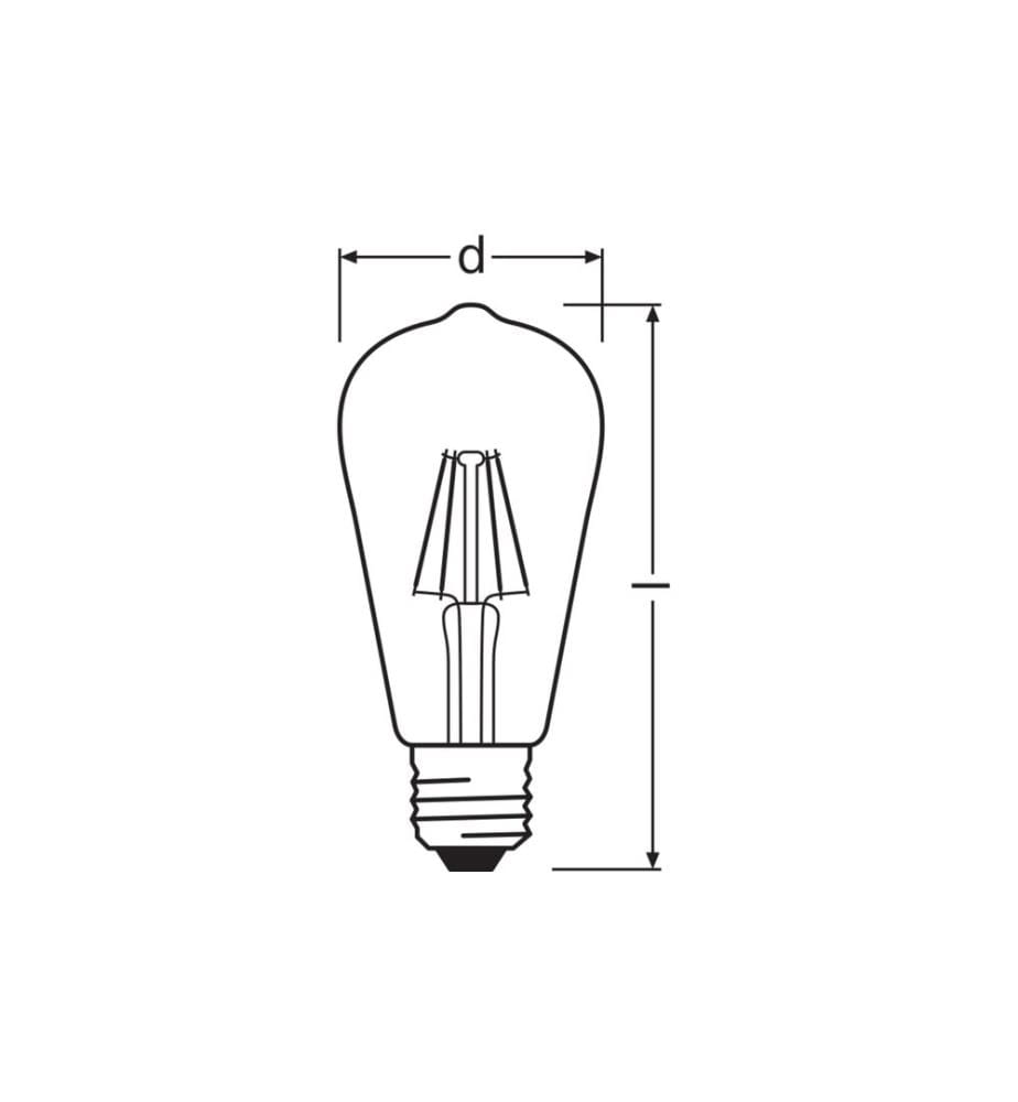 OSRAM - Vintage 1906 LED EDISON 4W, E27, Blanc chaud (WW)