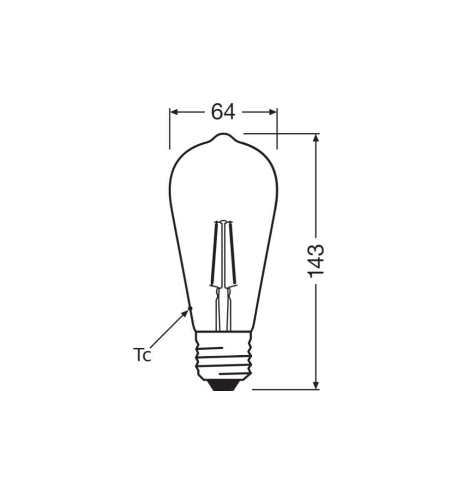 OSRAM - Vintage 1906 LED EDISON 2.8W, E27, Warmweiss (WW)