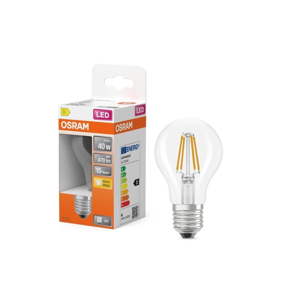 OSRAM - Lampe LED STAR FILAMENT 4 W Blanc chaud (WW)