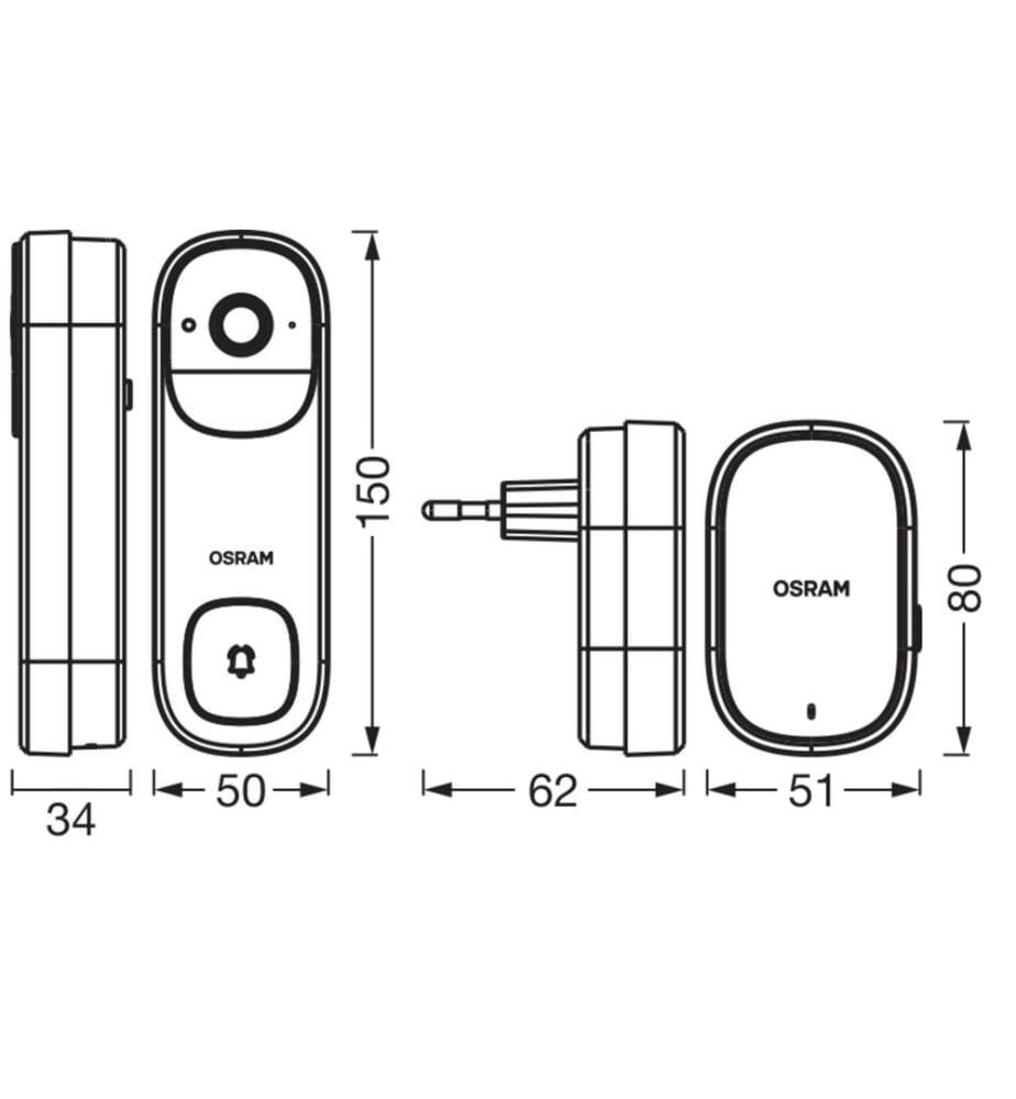 OSRAM - SMART+ Doorbell d'extérieur Blanc