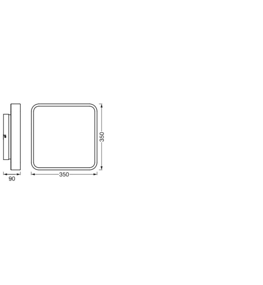 OSRAM - Plafonnier SMART+ Orbis Backlite Square 35x35 cm, RGB+TW
