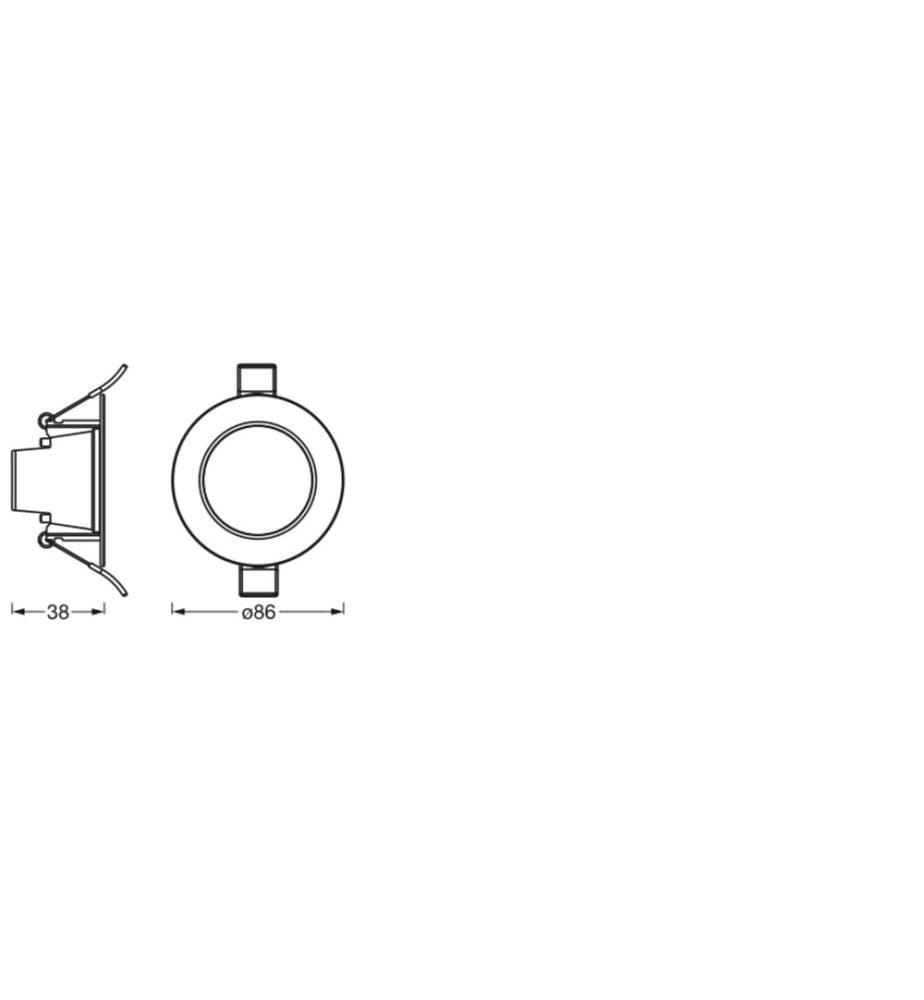 OSRAM - Lampe encastrée SMART+ Matter Recess Multicolor 80 mm, RGBW