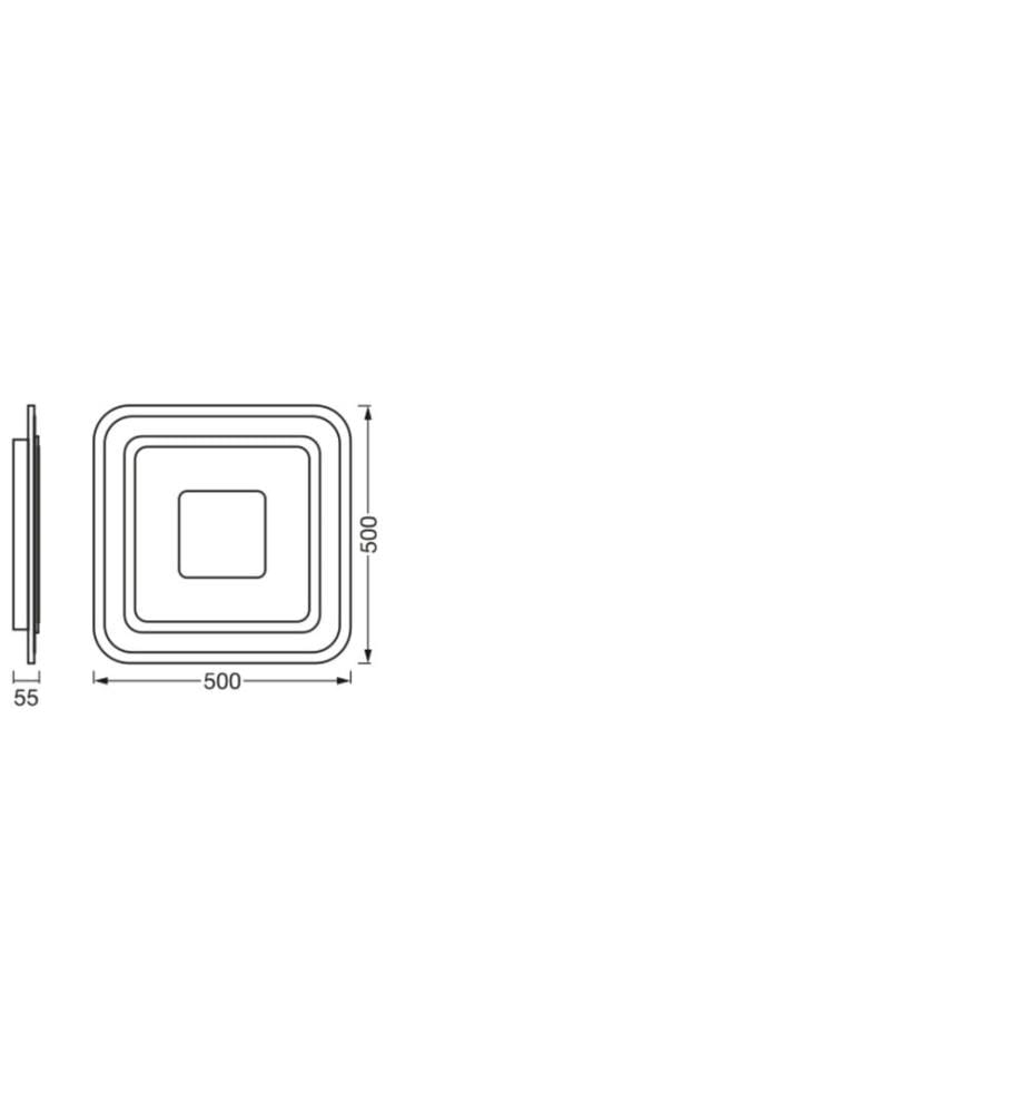 OSRAM - Plafonnier SMART+ Wifi Orbis Saddie 500 x 500 mm, RGBW