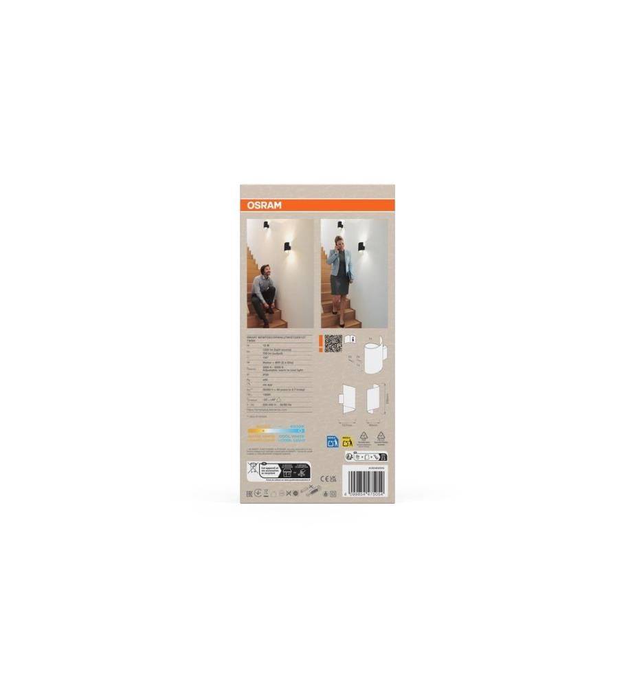 OSRAM - Lampe murale SMART+ Matter Wall Twist Noir 200 x 112 mm, TW