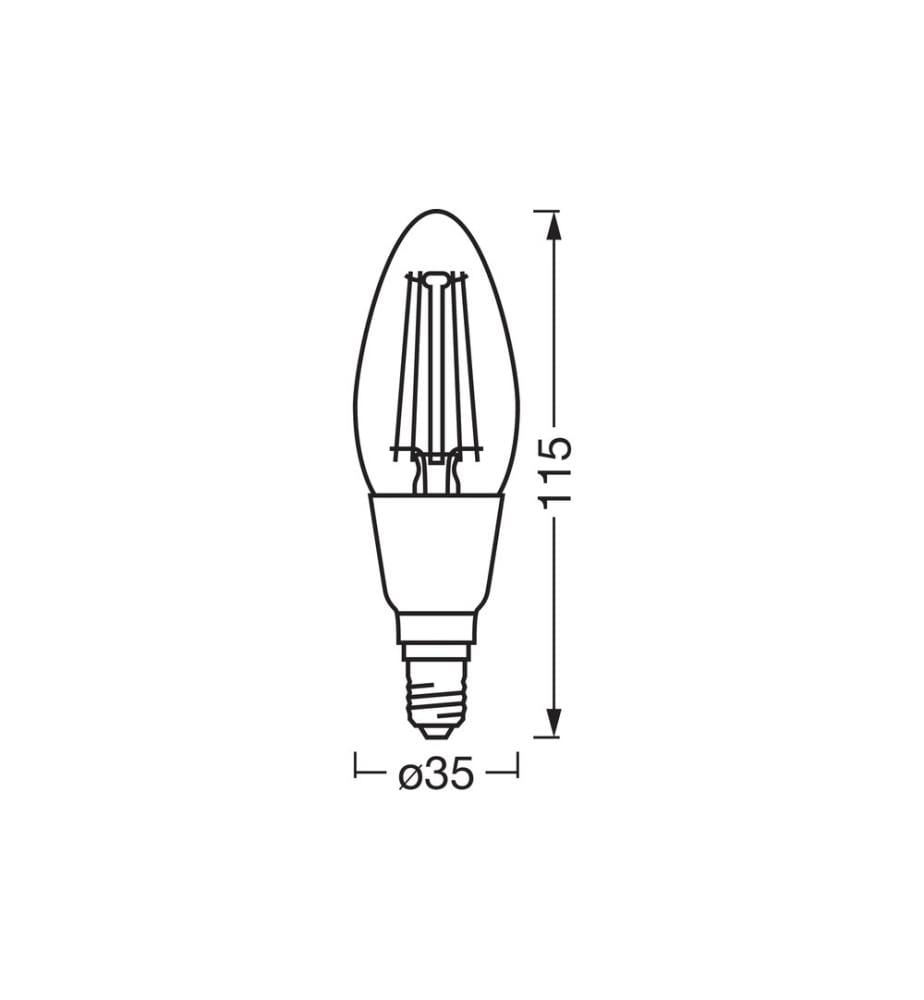 OSRAM - Ampoule B40D SMART+ WiFi, E14, 4 W, WW