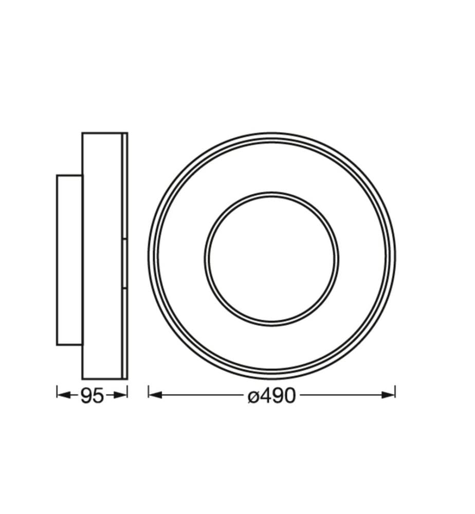 OSRAM - Plafonnier SMART+ Matter Claria 490 mm, RGBW