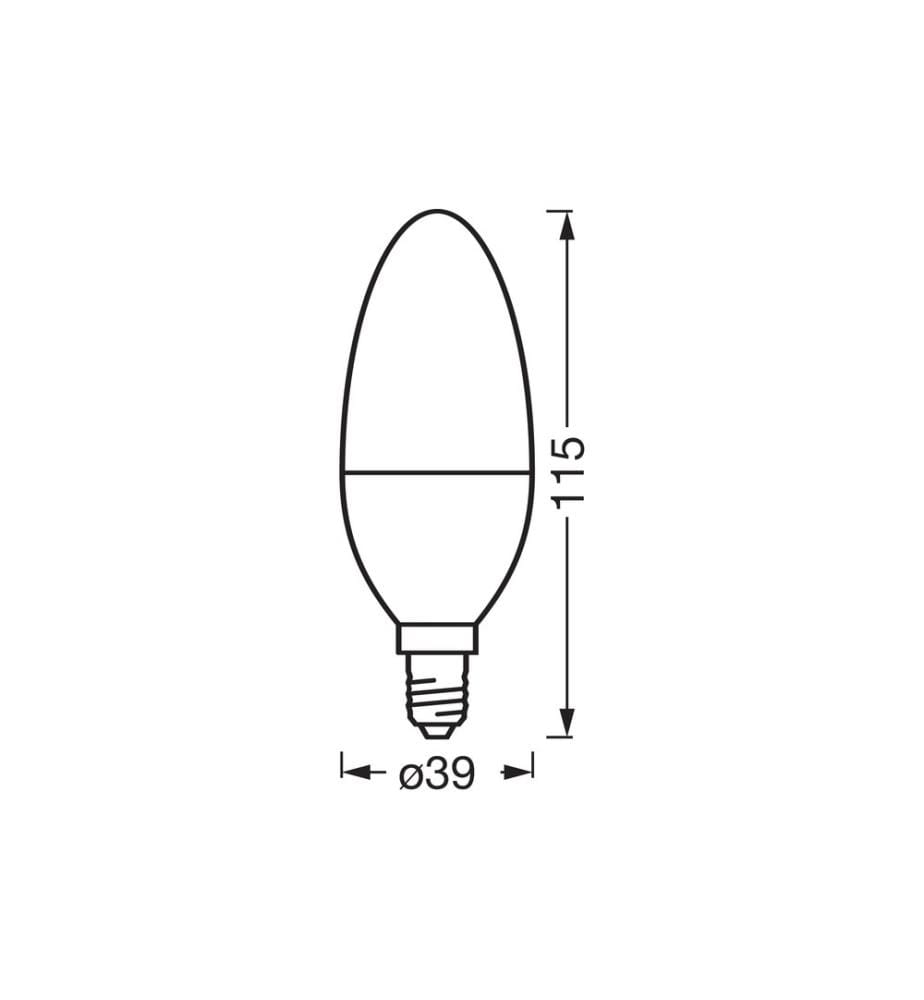 OSRAM - Ampoule B40 SMART+ WiFi, E14, 4.9 W, TW